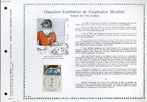 FEUILLET ARTISTIQUE PHILATELIQUE - PAC - 68 - 07 - CINQUIEME CONFERENCE DE COOPERATION MONDIALE (...