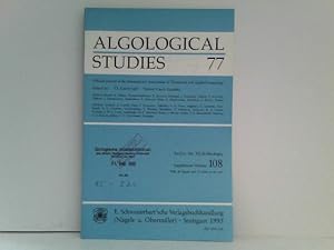 Algological Studies 77 / Archiv für Hydrobiologie, Supplement Volumes - No. 108