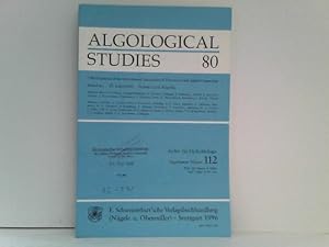 Algological Studies 80 / Archiv für Hydrobiologie, Supplement Volumes - No. 112