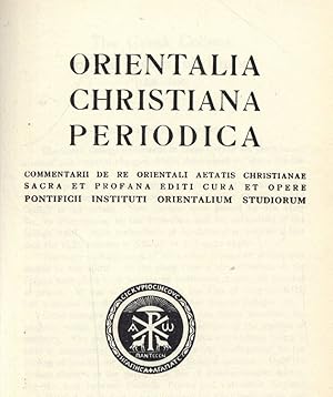 Bild des Verkufers fr Patres graeci de sede romana. ORIENTALIA CHRISTIANA PERIODICA, VOLUMINIS XXIX (1963). zum Verkauf von Antiquariat Bookfarm