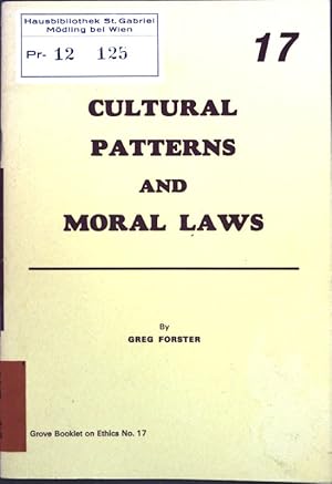 Seller image for Cultural Patterns and Moral Laws; Groove Booklet on Ehtics No. 17; for sale by books4less (Versandantiquariat Petra Gros GmbH & Co. KG)