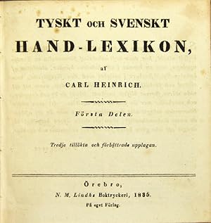 Tyskt och Svenskt hand-lexicon