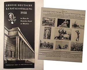 Seller image for Groe Deutsche Kunstausstellung 1938 im Haus der Deutschen Kunst zu Mnchen * Faltblatt zur Ausstellung for sale by Galerie fr gegenstndliche Kunst