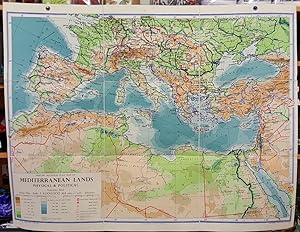 Philips' Regional Wall Map of Mediterranean Lands, Physical and Political.