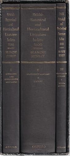 British Botanical and Horticultural Literature before 1800.