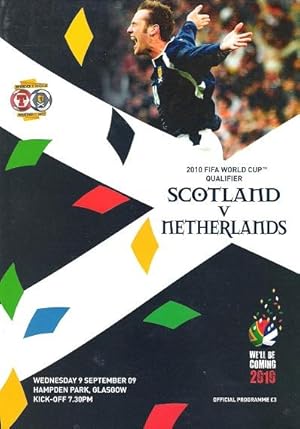 2010 FIFA World Cup Qualifiers Scotland v. Netherlands Official matchday Magazine, Wednesday 9 Se...