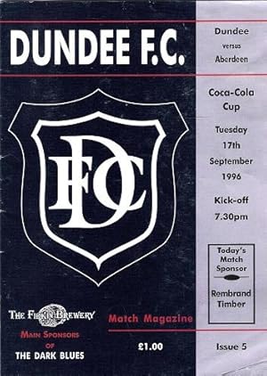 Dundee F.C. Match Magazine Dundee v. Aberdeen Tues.17th September 1996.
