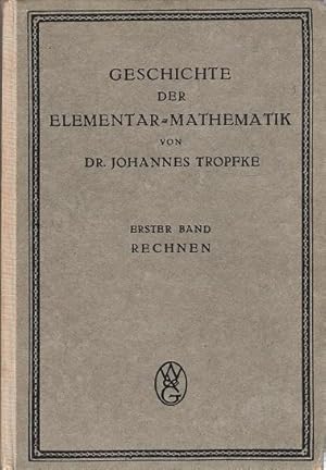 Geschichte Der Elementar-Mathematik.