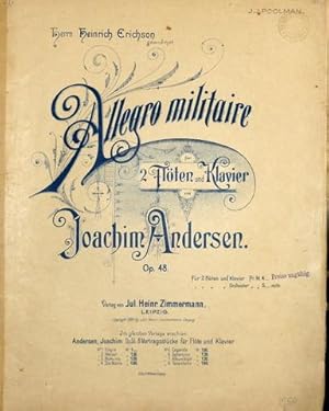 Imagen del vendedor de Allegro militaire fr 2 Flten und Klavier. Op. 48 a la venta por Paul van Kuik Antiquarian Music