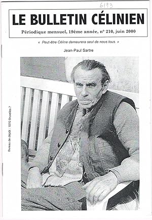 Le bulletin célinien. Périodique mensuel, 19e année, n° 210, juin 2000