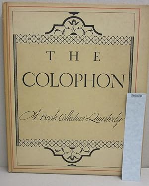 The Colophon; A Book Collectors' Quarterly Part Five