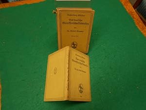 Das deutsche Genossenschaftswesen. (Bd.1 u.2.). Aus der Sammlung Göschen Bd. 782 und Bd. 384.