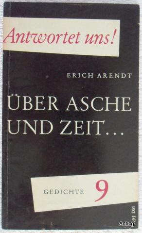 Über Asche und Zeit. [Gedichte].