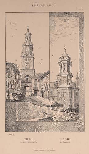 Bild des Verkufers fr Torre (La Torre del Relox) - Cadiz Kathedrale zum Verkauf von Antiquariat Reinhold Berg eK Inh. R.Berg
