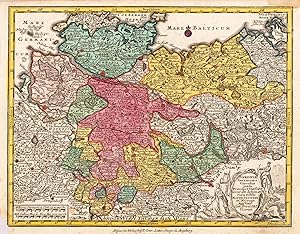 Bild des Verkufers fr Saxoniae, Inferioris Circulus Juxta Princip. et Stat. Suos accurate delineat cura et Stilo Matth. Seutter S.C.M. Geogr. Aug. Vind. Cum Privil S.R.I. Vicariat. zum Verkauf von Antiquariat Reinhold Berg eK Inh. R.Berg