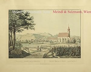 "Grinzing mit dem Kahlenberg - Grinzing Village près de Vienne". Aus: "Mahlerische und merkwürdig...