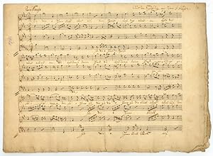 Image du vendeur pour Aus der Schpfung von Herrn J. Haydn." Autogr. musical manuscript. mis en vente par Antiquariat INLIBRIS Gilhofer Nfg. GmbH