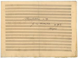 Immagine del venditore per Trommelliedchen von Wolff. Fr eine Baritonstimme. op. 194 b". Autograph musical manuscript signed. venduto da Antiquariat INLIBRIS Gilhofer Nfg. GmbH