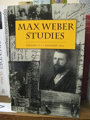 Bild des Verkufers fr Max Weber Studies, Volume 11.1, January 2011 zum Verkauf von PsychoBabel & Skoob Books