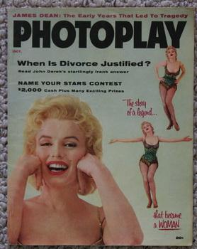 Seller image for PHOTOPLAY, October 1956 Marilyn Monroe Cover.; Story of James Dean; for sale by Comic World