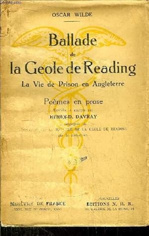 Imagen del vendedor de BALLADE DE LA GEOLE DE READING- LA VIE DE PRISON EN ANGLETERRE a la venta por Le-Livre