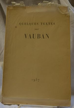 Seller image for Quelques Textes Sur Vauban for sale by Bryn Mawr Bookstore