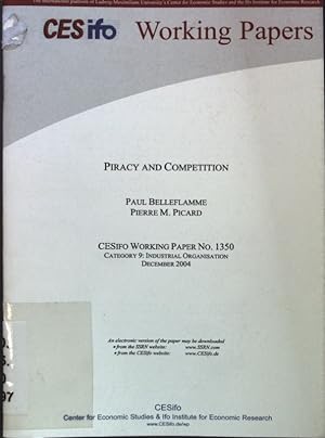Bild des Verkufers fr Piracy and Competition; CESifo Working Paper No. 1350; zum Verkauf von books4less (Versandantiquariat Petra Gros GmbH & Co. KG)