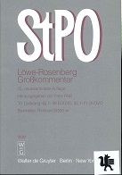 Seller image for Die Strafprozeordnung : Grokommentar. Lwe-Rosenberg [Mehrteiliges Werk] for sale by Kirjat Literatur- & Dienstleistungsgesellschaft mbH