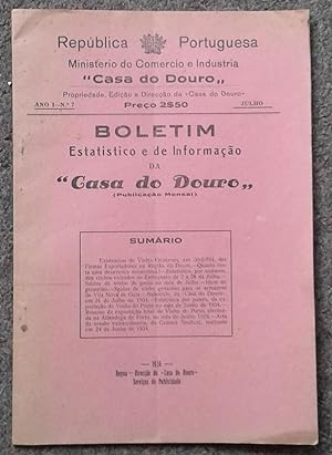 BOLETIM ESTATISTICO E DE INFORMACAO DA "CASA DO DOURO" (PUBLICACAO MENSAI).