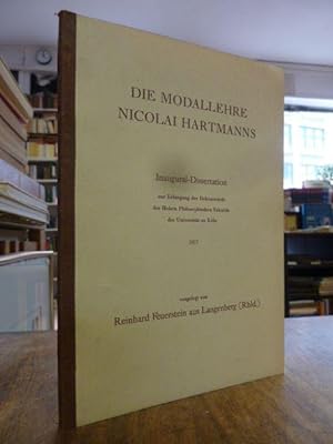 Immagine del venditore per Die Modallehre Nicolai Hartmanns, Inaugural-Dissertation, venduto da Antiquariat Orban & Streu GbR