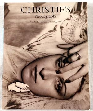 Christie's: Photographs. New York, October 3, 1996. Auction 8482