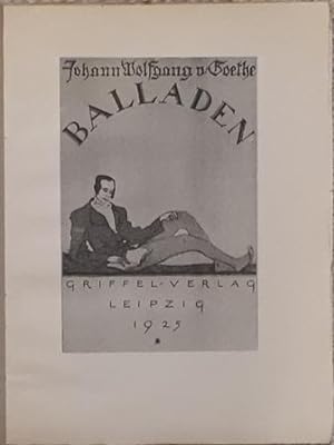 Imagen del vendedor de Balladen. a la venta por Antiquariat Johann Forster