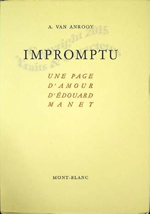 Impromptu, une page d'amour d'Edouard Manet.