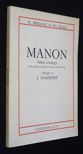 Seller image for Manon, opra-comique en cinq actes et six tableaux for sale by Abraxas-libris