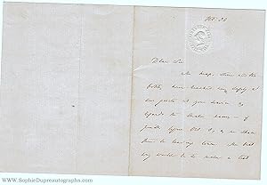 Fine Autograph Letter signed to Professor D. Oliver (Sir Richard Francis, 1821-1890, Traveller, E...