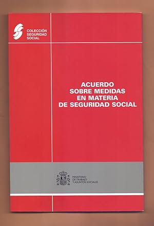 Bild des Verkufers fr ACUERDO SOBRE MEDIDAS EN MATERIA DE SEGURIDAD SOCIAL zum Verkauf von Libreria 7 Soles