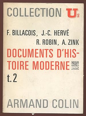 Image du vendeur pour Documents d'histoire moderne Tome 2 mis en vente par LibrairieLaLettre2