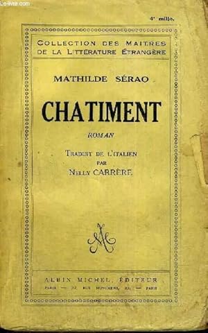 Seller image for CHATIMENT - COLLECTION DES MAITRES DE LA LITTERATURE ETRANGERE for sale by Le-Livre