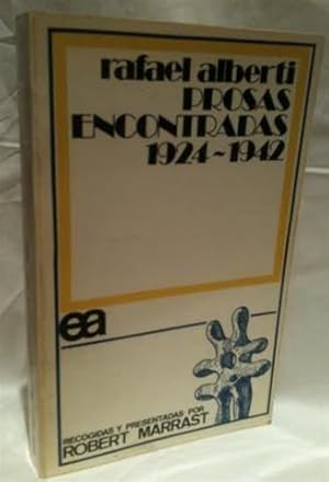 Image du vendeur pour PROSAS ENCONTRADAS 1924-1942. mis en vente par Librera Torres-Espinosa