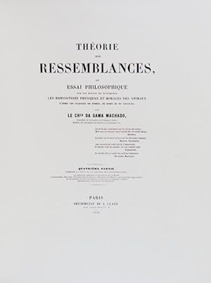 Bild des Verkufers fr THORIE DES RESSEMBLANCES [4 VOLUME], zum Verkauf von Livraria Castro e Silva