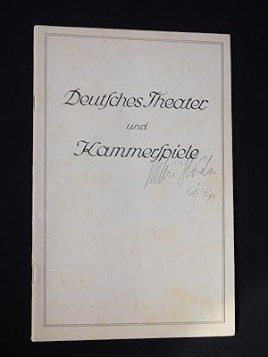 Image du vendeur pour Bltter des Deutschen Theaters und der Kammerspiele, Heft 11, 1939/40. Programmheft KNIG LEAR von Shakespeare. Regie: Heinz Hilpert, Bhnenbild: Caspar Neher, Musik: Rudolf Wagner-Regeny, techn. Ltg.: Karl Ruppert. Mit Ewald Balser (Lear), Adolf Spalinger, Karl John, Jakob Sinn, Kurt Fischer-Fehling, Otto Wernicke, Anna Dammann, Doris Krger, Gisela von Collande (signiert u. mit 2 OFotoportraits von Albin Skoda) mis en vente par Fast alles Theater! Antiquariat fr die darstellenden Knste