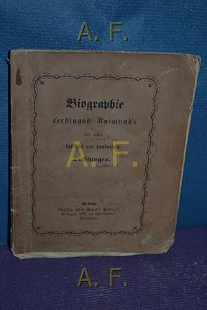 Imagen del vendedor de Ferdinand Raimund's smmtliche Werke : Erstes Bndchen. a la venta por Antiquarische Fundgrube e.U.