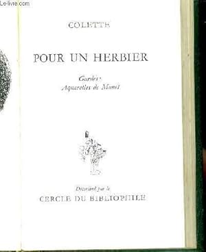 Seller image for POUR UN HERBIER for sale by Le-Livre