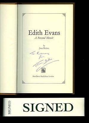 Imagen del vendedor de Edith Evans: A Personal Memoir [Signed] a la venta por Little Stour Books PBFA Member