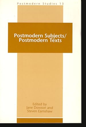 Imagen del vendedor de Postmodern Subjects/Postmodern Texts.(Postmodern Studies 13) a la venta por Diatrope Books