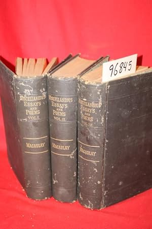 Seller image for Critical, Historical, and Miscellaneous Essays and Poems (3 volume set) for sale by Princeton Antiques Bookshop