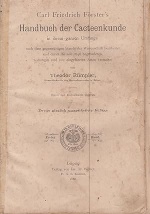 Bild des Verkufers fr Handbuch der Cacteenkunde in ihrem ganzen Umfange zum Verkauf von Allguer Online Antiquariat