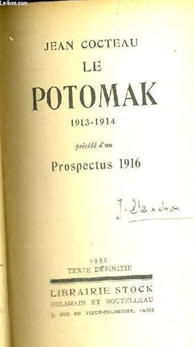 Bild des Verkufers fr LE POTOMAK 1913-194 - PRECEDE D'UN - PROSPECTUS 1916 zum Verkauf von Le-Livre