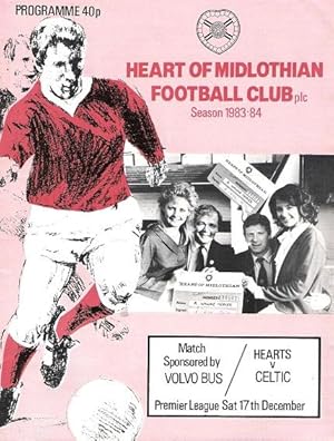Heart of Midlothian football club season 1983-84. Hearts v. Celtic.
