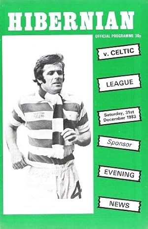 Hibernian Official Programme Hibernian v. Celtic, Saturday 31 December 1983.